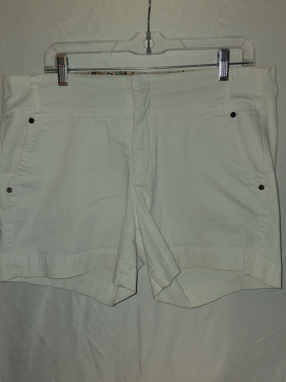 White Women's Casual Shorts #2348